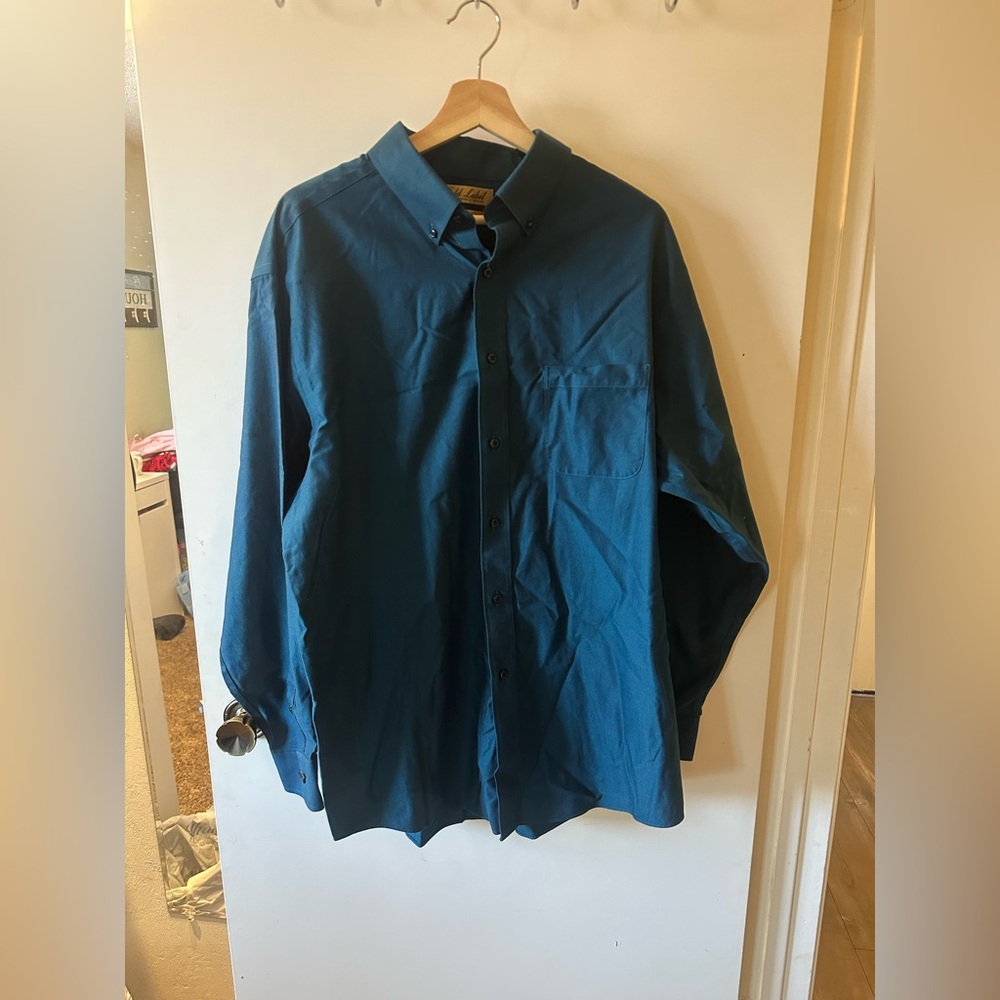 Roundtree & Yorke Teal Shirt Jacket